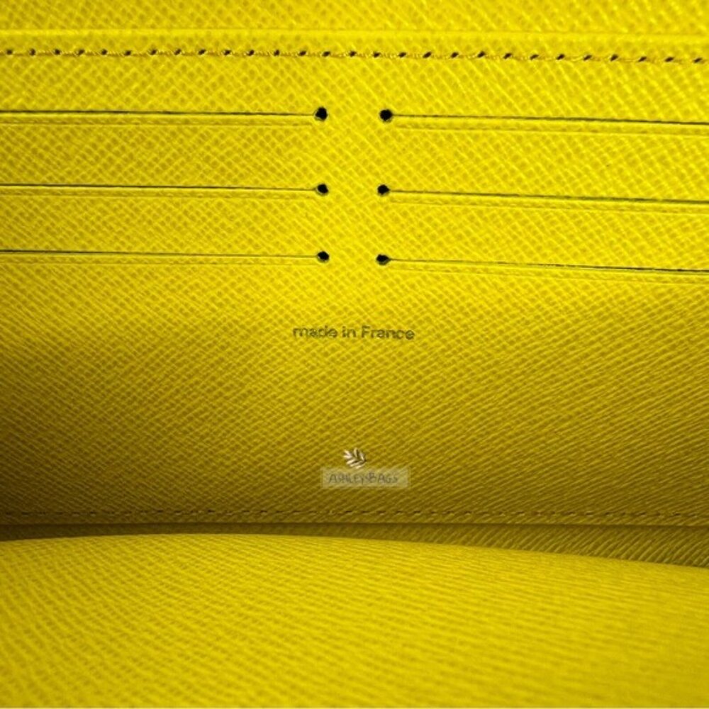 Louis Vuitton x Yayoi Kusama Zippy Wallet Epi Leather In Jaune Noir - Picture 12 of 16